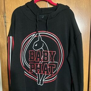 Baby Phat Black Hoodie with Bold Red Design